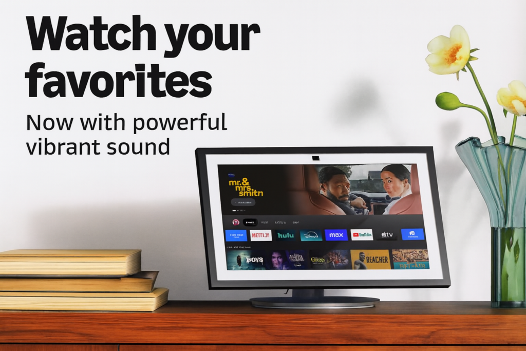 Echo Show 15 Fire TV entertainment Amazon Echo Show 15 Fire TV streaming apps