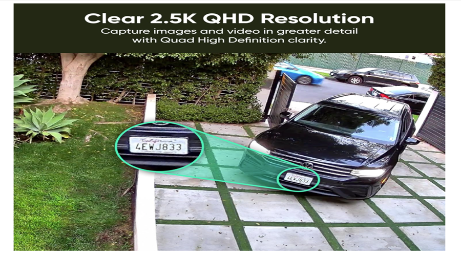 Wyze Cam v4 2.5K QHD video quality daylight footage