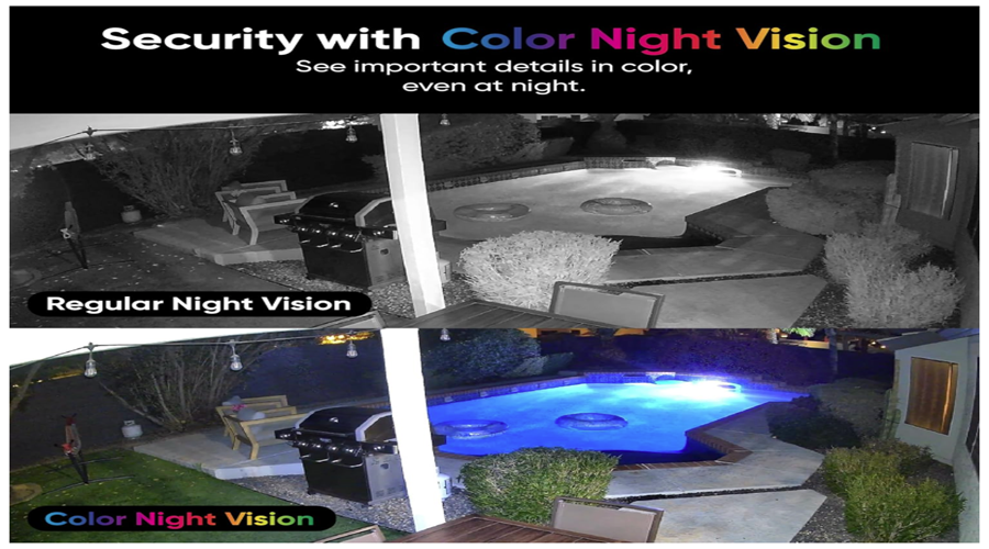 Wyze Cam v4 enhanced color night vision with spotlight