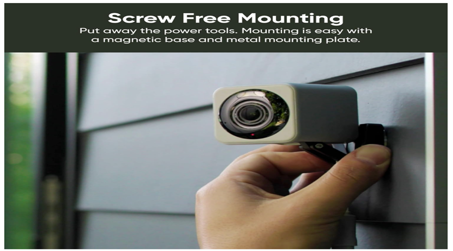 Wyze Cam v4 easy installation with magnetic wall mount