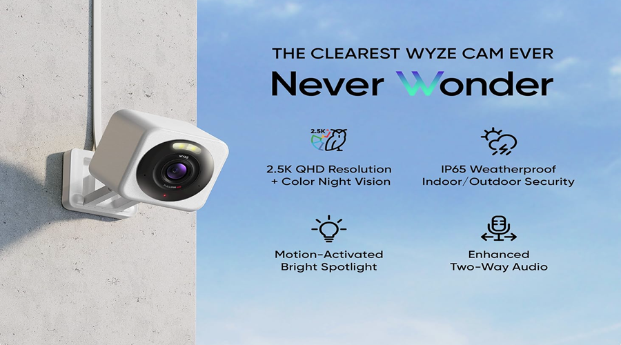 Wyze Cam v4 dimensions and compact size comparison