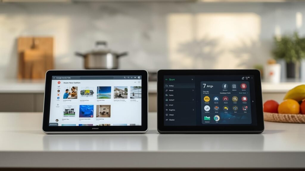 Echo Show 15 vs Google Nest Hub Max smart display comparison for apartments 2026