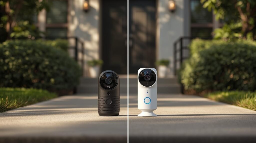 Wyze Cam v4 vs Ring Indoor Cam security camera comparison 2026