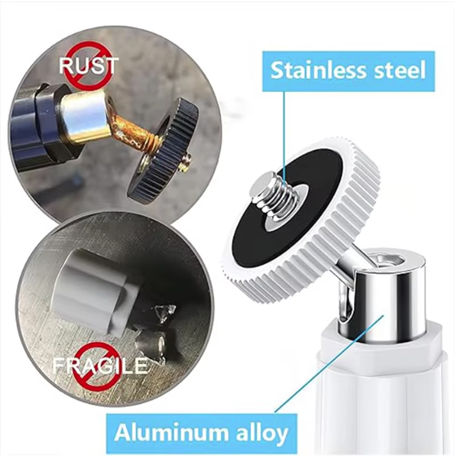 Durable stainless steel and aluminum alloy camera mount vs rusty fragile alternatives.